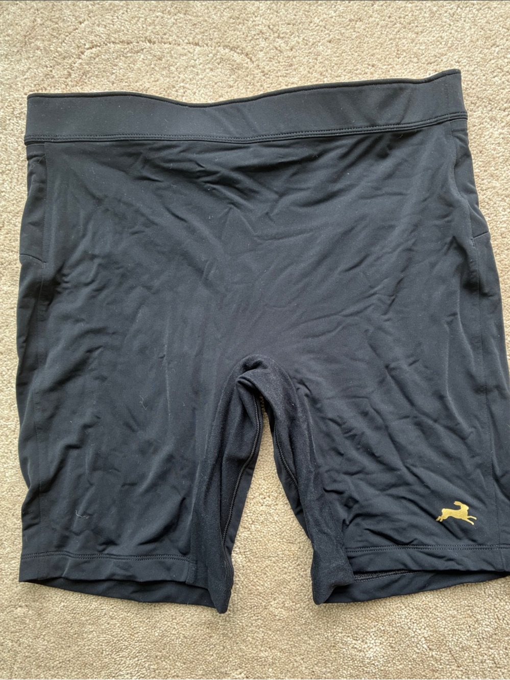 Tracksmith Black Turnover Half Tights 8” Inseam Running Shorts